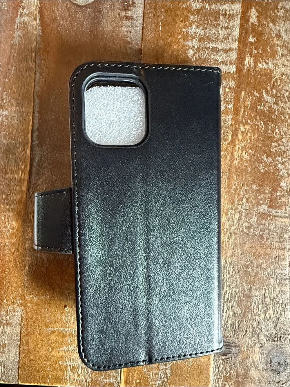 Black Wallet Folio Phone Case with Wrist Strap - Professional Accessory